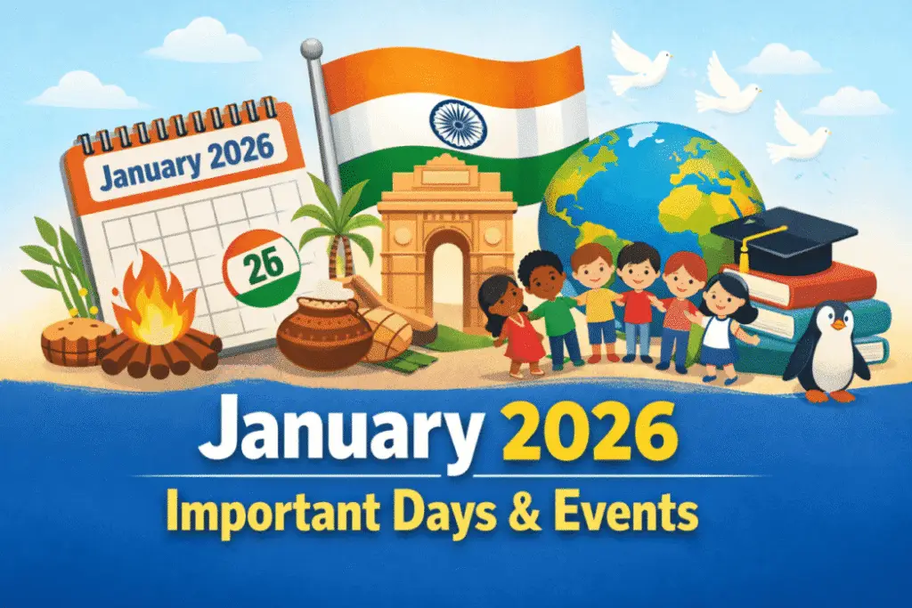 January 2026 Calendar National and International Days, Festivals and Key Events