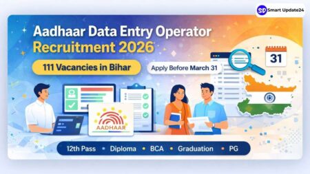 Aadhaar DEO Recruitment 2026 111 Vacancies Open, Apply Before March 31