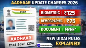 Aadhaar Update Charges 2026 UIDAI Rules on Biometric, Demographic and Document Updates Explained
