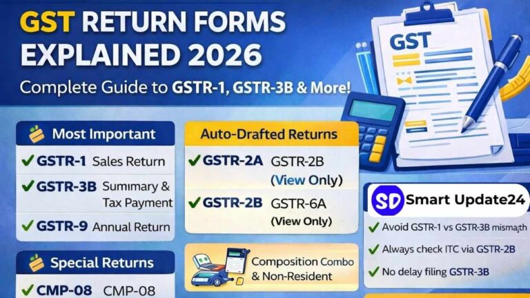 GST Return Forms Explained 2026 (NEW) GSTR-1, GSTR-3B, GSTR-9 and More
