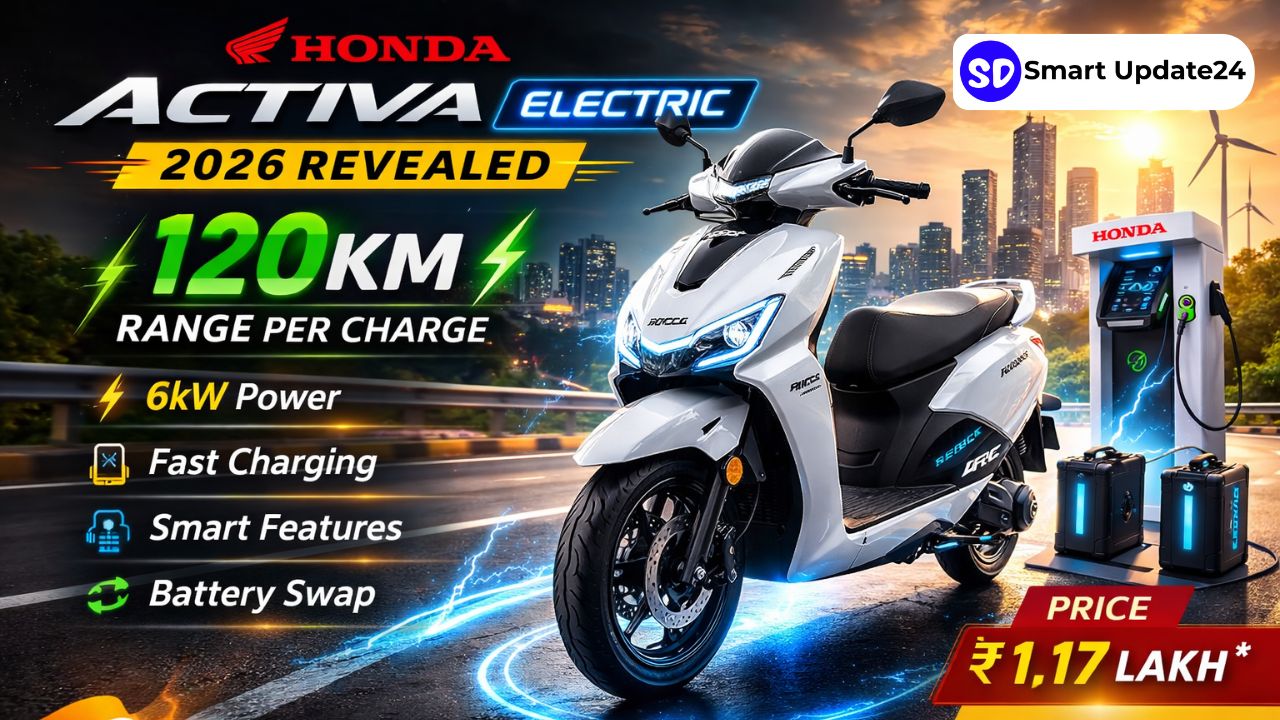 Honda Activa Electric 2026 Revealed: 120KM Range EV Scooter Finally Here Honda Activa Electric 2026
