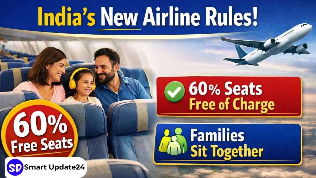 India Introduces New Airline Rules 2026 : 60% Seats to Be Free India Introduces New Airline Rules 2026