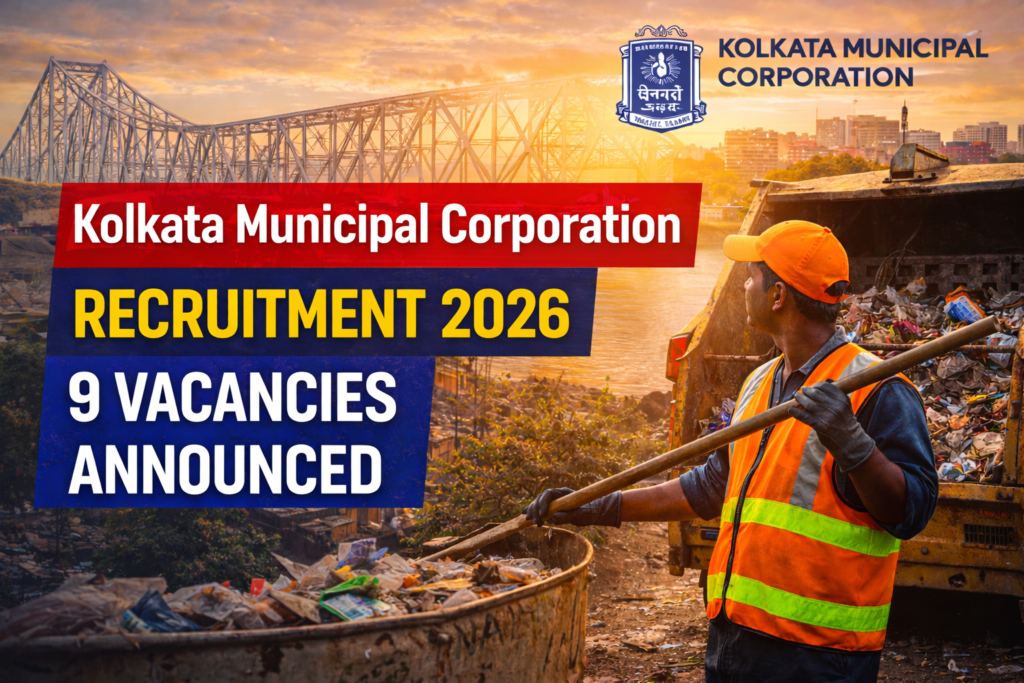 Kolkata Municipal Corporation Recruitment 2026 WBMSC Announces 9 Vacancies for Satkar Karmee Posts