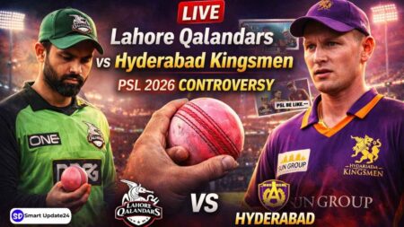 Lahore Qalandars VS Hyderabad Kingsmen PSL 2026 Controversy Why Did the Cricket Ball Turn Pink in the Opening Match