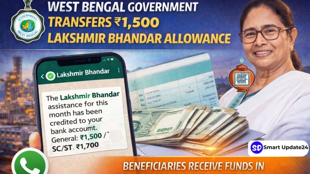 Lakshmir Bhandar WhatsApp Message West Bengal Government Transfers Rs. 1,500 Lakshmir Bhandar Allowance for This Month, Beneficiaries Receive Funds in Bank Accounts