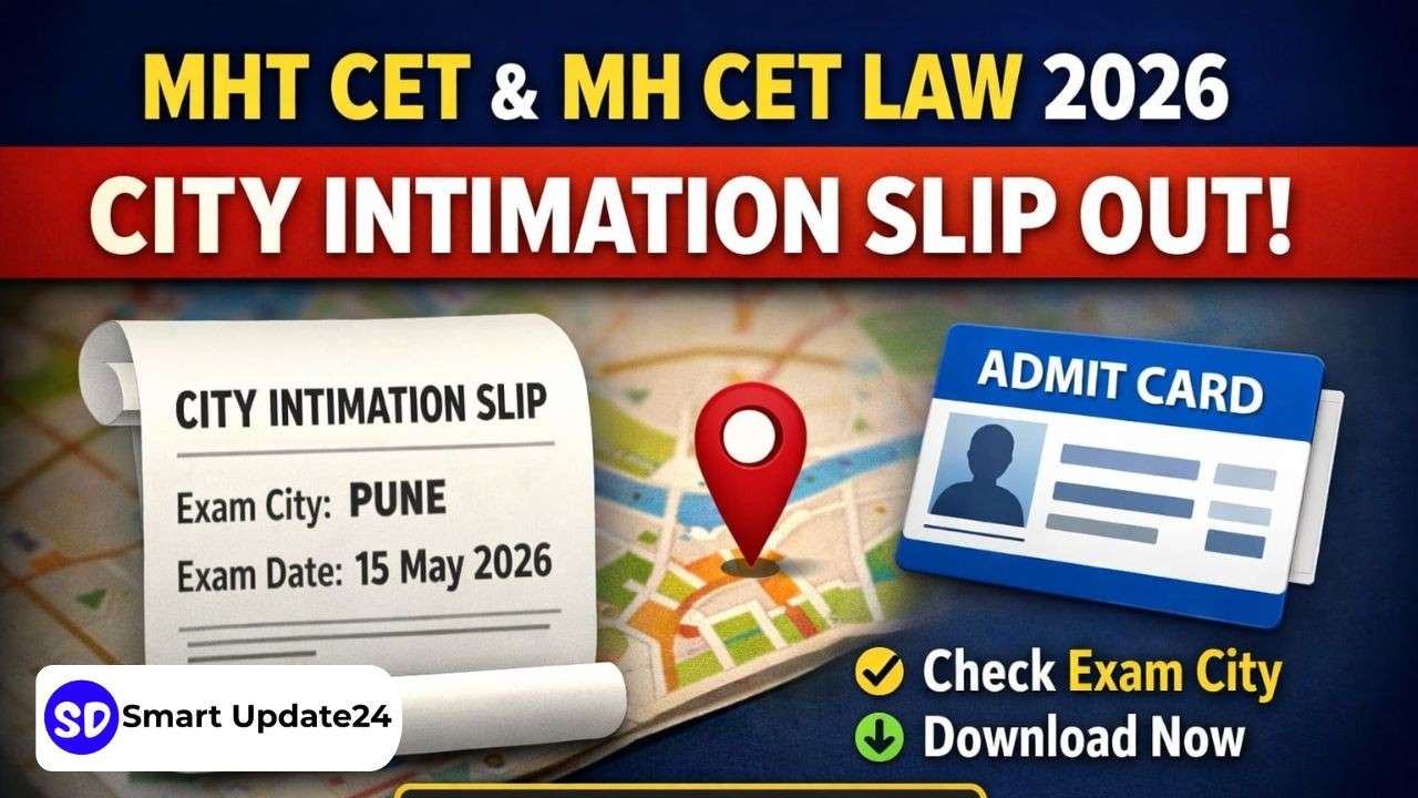 MHT CET 2026 City Intimation Slip Out – Admit Card Next Update MHT CET 2026 City