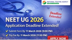 NEET UG 2026 Application Deadline Extended Why - NTA Gives Students More Time to Apply, Official Notification