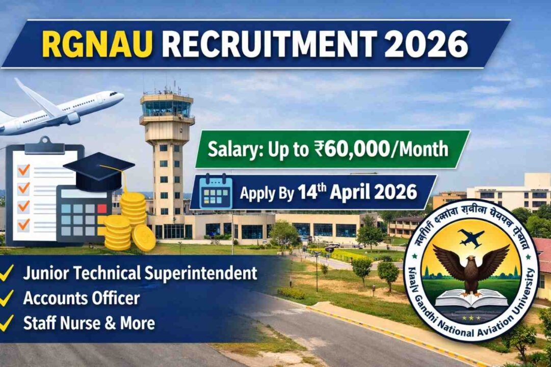 RGNAU Recruitment 2026 Apply Online –TechnicalNursingAccountsSecurity for Non-Teaching Jobs – Salary Up to ₹60,000