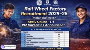 Rail Wheel Factory Recruitment 2025–26 Apply Online –ITI, 192 Vacancies Announced, Check Eligibility, Last Date