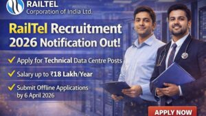 Railtel Corporation Recruitment 2026 Apply Now –BEB.TechB.Sc (Engg.)MCAMSC (electronics)