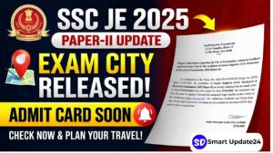 SSC JE 2025 Paper-II Exam City