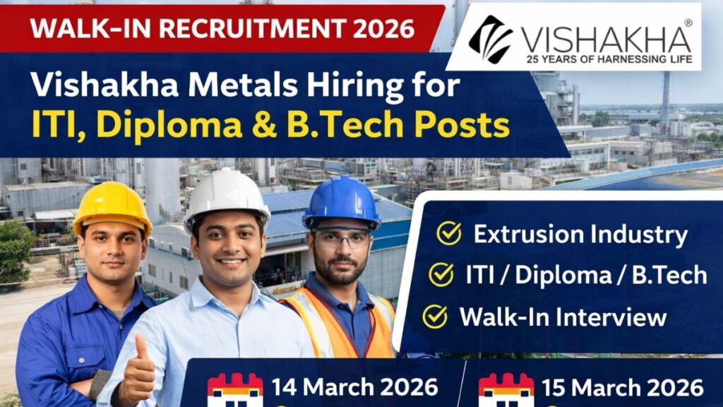 Vishakha Metals Recruitment 2026