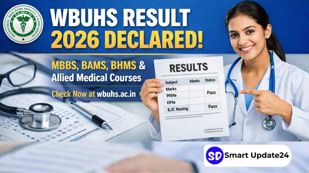 WBUHS Result 2026 Declared: MBBS, BAMS, BHMS & Allied Medical Courses Results Out at wbuhs.ac.in WBUHS Result 2026 Declared