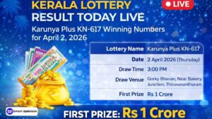 Kerala Lottery Result Today April 2, 2026 Live Direct Link to download PDF, Karunya Plus KN-617 Winning Numbers, Check 1 Crore Result Updates