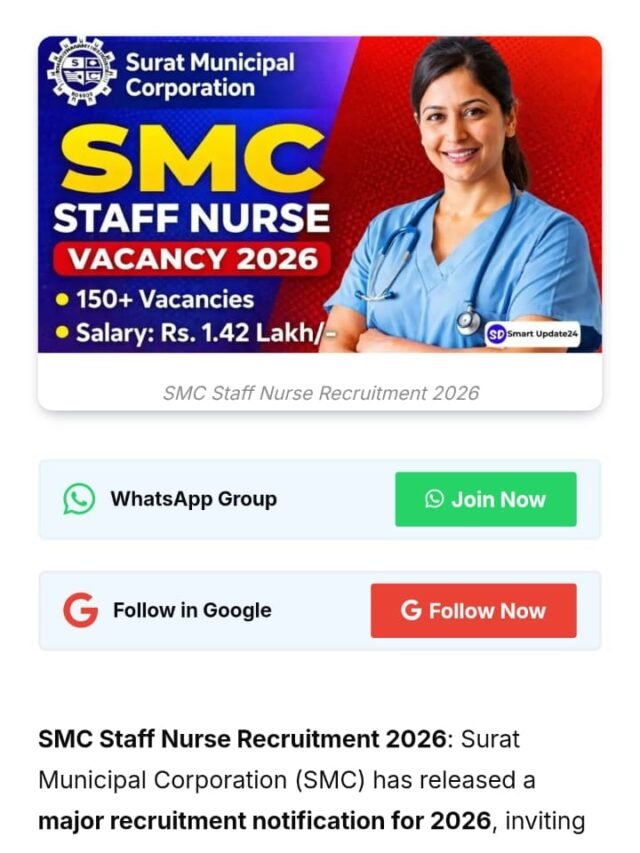 Staff Nurse Recruitment 2026: 150+ Vacancies